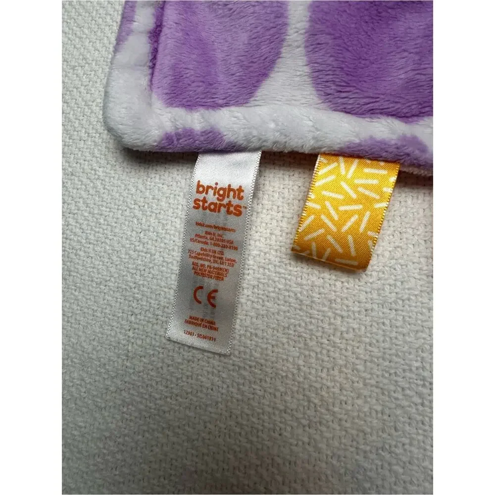 Bright Stars Taggie Blanket purple polka dots